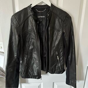 Express Black Faux Leather Jacket
